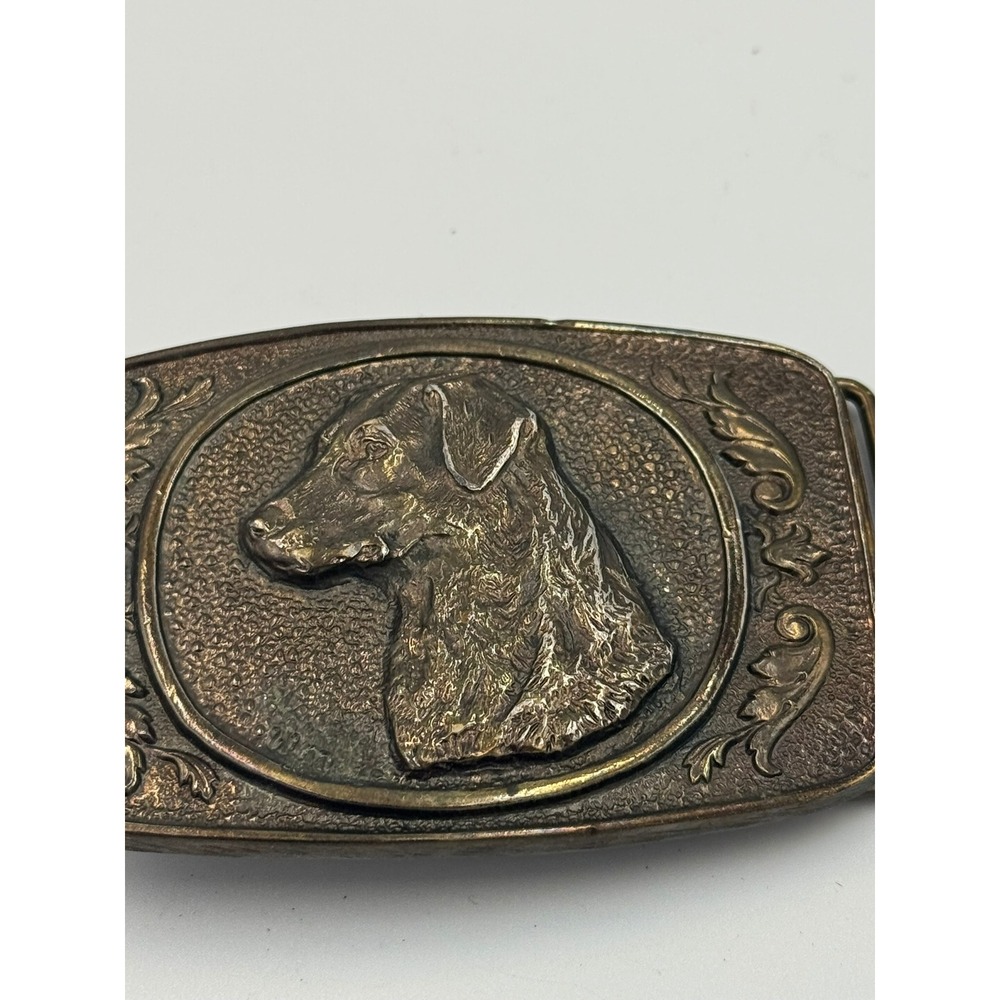 Vintage 1977 Wyoming Studio Art Works Labrador Retriever Belt Buckle RJ Ventrice - Picture 5 of 15